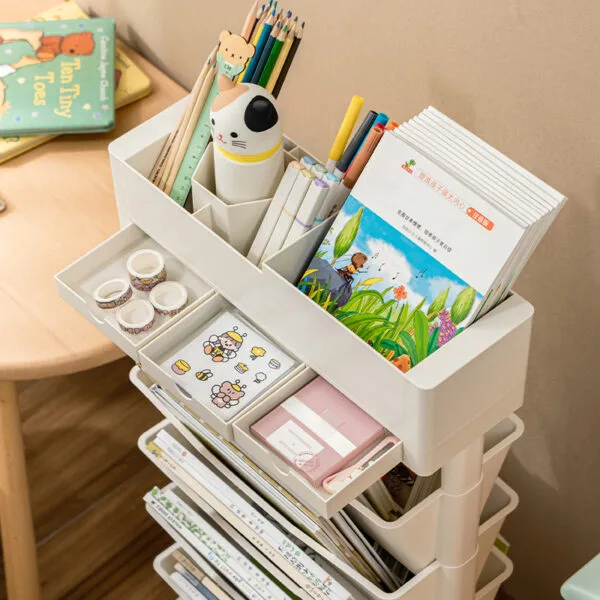 Removable shelves with 3 drawers for storage  drawers Narrow Space Plastic Storage Rack Household