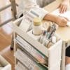 Rotating Storage cart with 4 wheels Organize books, bookshelves, stroller storage boxes in the bedroom