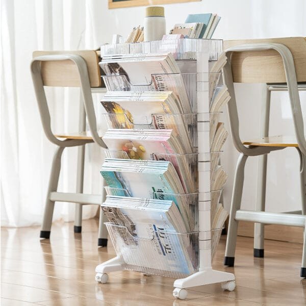 360° Rotating bookshelf removable picture shelf for bookshelves for bookshelves for bedroom trolley storage