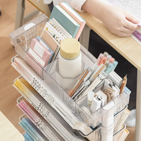 360° Rotating bookshelf removable picture shelf for bookshelves for bookshelves for bedroom trolley storage