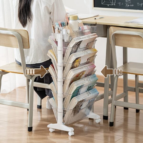 360° Rotating bookshelf removable picture shelf for bookshelves for bookshelves for bedroom trolley storage