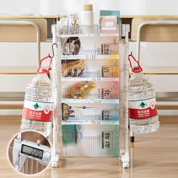 360° Rotating bookshelf removable picture shelf for bookshelves for bookshelves for bedroom trolley storage