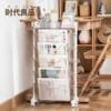5 tier kids bookshelf home office storage good, plastic movable large capacity file storage rack, suitable for study, bedroom