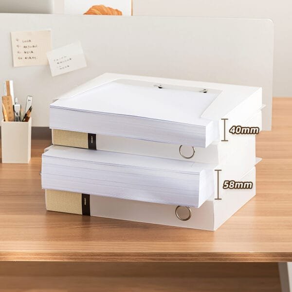 File Boxes With Lids  2 Capacity PP A4 Plastic File Bag Large Folder Calligraphy Material Bag Multi-Functional File Bag