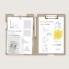 A4  File Folder Clipboards Double Clip Waterproof Material, Portable File Storage For Nurses Office School Home Meeting