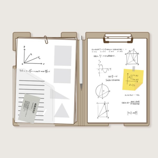 A4  File Folder Clipboards Double Clip Waterproof Material, Portable File Storage For Nurses Office School Home Meeting
