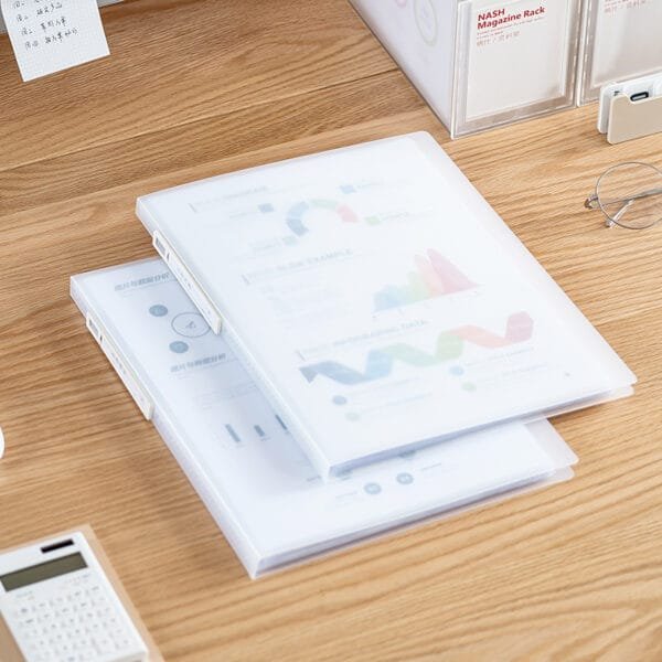 A4 Size File Storage Plastic Folder Document Collection Book Multi-Layer Binder Student Test Paper Information Book