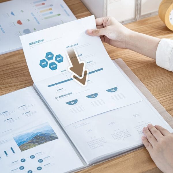 A4 Size File Storage Plastic Folder Document Collection Book Multi-Layer Binder Student Test Paper Information Book