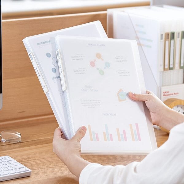 A4 Size File Storage Plastic Folder Document Collection Book Multi-Layer Binder Student Test Paper Information Book