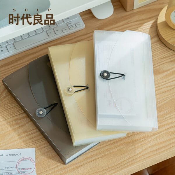 File Bag With 6-Color File Bag With 6-Color Multi-Functional PP Plastic Data Storage Bag Simple Storage Document Package Laagged Package