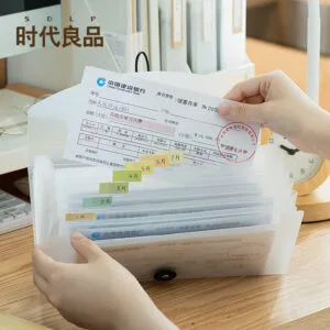 Plastic File Box 13 Grids-Storage PP Plastic Document Package Tagged File Simple Receive Classifieds Folders