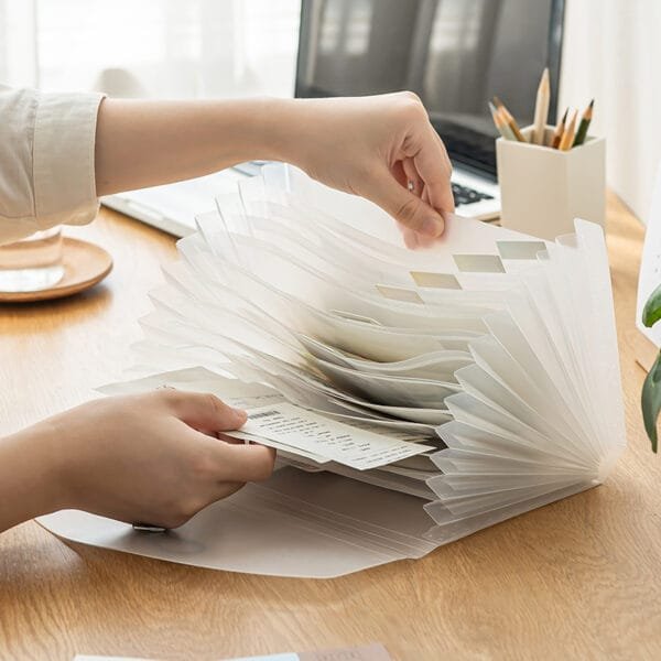 File Bag With 6-Color File Bag With 6-Color Multi-Functional PP Plastic Data Storage Bag Simple Storage Document Package Laagged Package