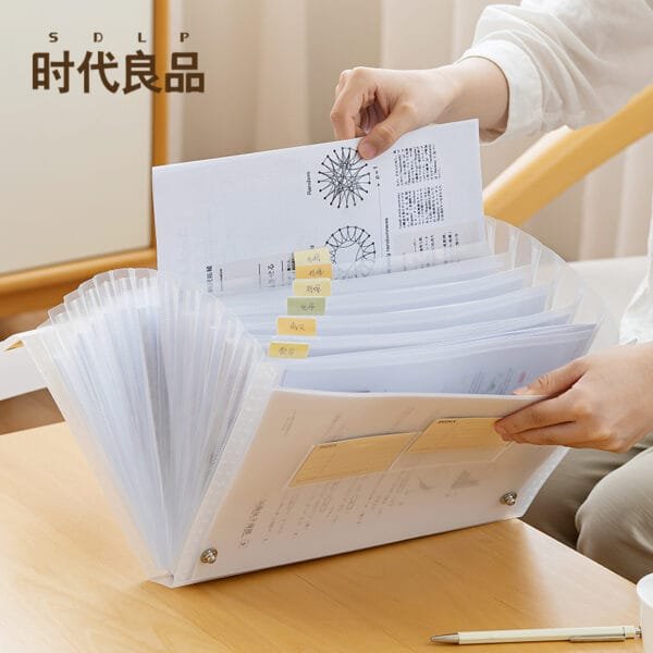 File Box New Product 2024 File Box New Product 2024 Large Capacity Stratification Buggy Bag Alternate Pages Bill Storage Finishing Artifact