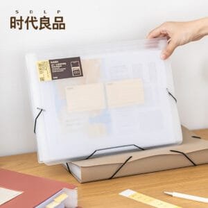 2 Styles File Boxes With Lids Organ bag 13 Grids-Storage File Bag  A4 Size Art Bag  Multi-Layer Paper Classification Storage Bag