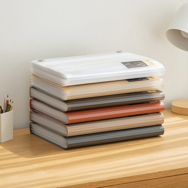 A4 Size Plastic File Box Stamp Bag 13 Grids Waterproof Transparent Test Paper Bag Multi-Layer Insert Page Art Bag