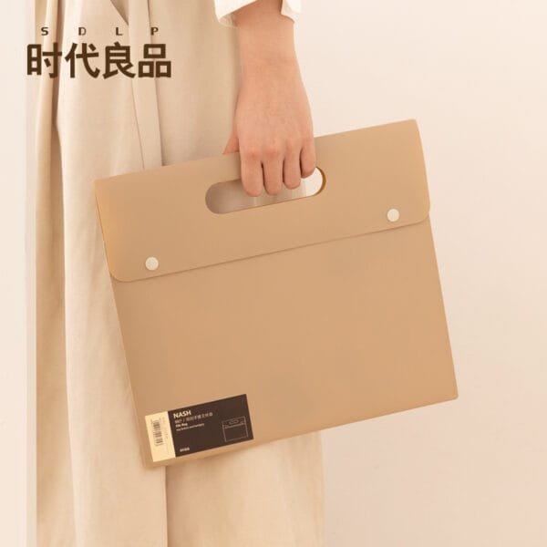A4 Office File Large Capacity Student Book Test Paper Bag Double Buckle Resume Bag Handheld Data Storage Bag Office Supplies