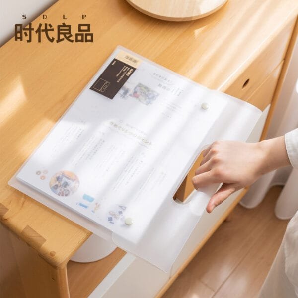 File Boxes 2 Buckle Office Supplies Multifunctional Portable Information Storage Bag Large Capacity File Bag