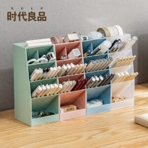 5-Compartment Storage Box 5-Compartment Storage Box Plastic Diagonal-Insert Pen Holder Multi-Specification Simple torage Rack