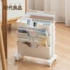 3 layer-Multi-Tier Movable Bookshelf Storage 3 layer-Multi-Tier Movable Bookshelf Storage English book shelves Mobile storage boxes Wholesale plastic reading shelves