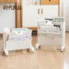 2 layer-Multi-Tier Movable Bookshelf Storage 2 layer-Multi-Tier Movable Bookshelf Storage English book shelves Mobile storage boxes Wholesale plastic reading shelves