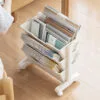2 layer-Multi-Tier Movable Bookshelf Storage 2 layer-Multi-Tier Movable Bookshelf Storage English book shelves Mobile storage boxes Wholesale plastic reading shelves