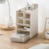 Pen Holder 9-Compartment Pen Holder 9-Compartment Slant-In Bring Drawer Storage Box Plastic Desk Rack Simple Bookshelf