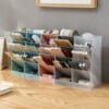 5-Compartment Storage Box Plastic Diagonal-Insert Pen Holder Multi-Specification Simple torage Rack