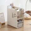 Pen Holder 9-Compartment Pen Holder 9-Compartment Slant-In Bring Drawer Storage Box Plastic Desk Rack Simple Bookshelf