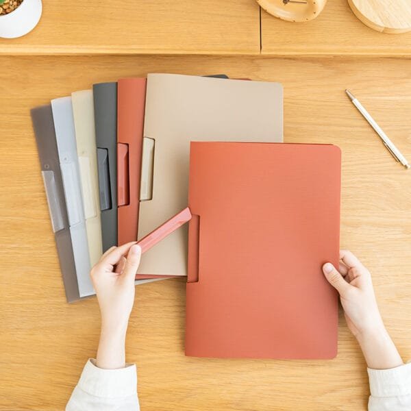 File Box 2 Bag Designs 360° Fold File PP Plastic Storage Bag Bill Data Contract Folder Student Test Paper Folder Office Supplies