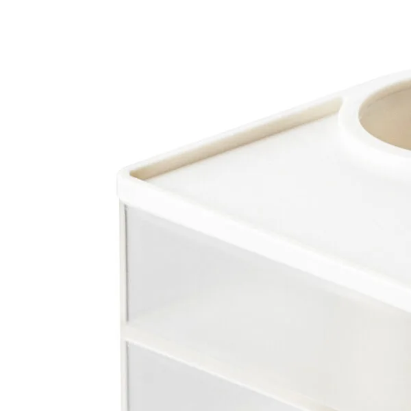 3-layer storage box 3-layer storage box Transparent rotating stationery storage box Dustproof storage Put away small objects