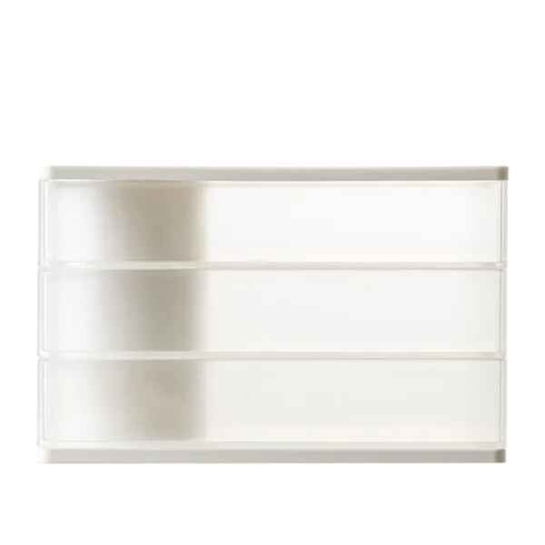 3-layer storage box 3-layer storage box Transparent rotating stationery storage box Dustproof storage Put away small objects