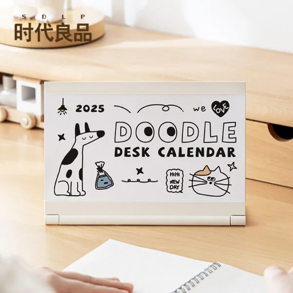 calendar stand 2-uses 2025 new calendar Student desk surface fun ornaments Notepad calendar photo frame