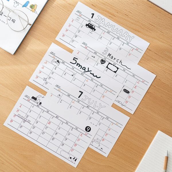 calendar stand 2-uses 2025 new calendar Student desk surface fun ornaments Notepad calendar photo frame