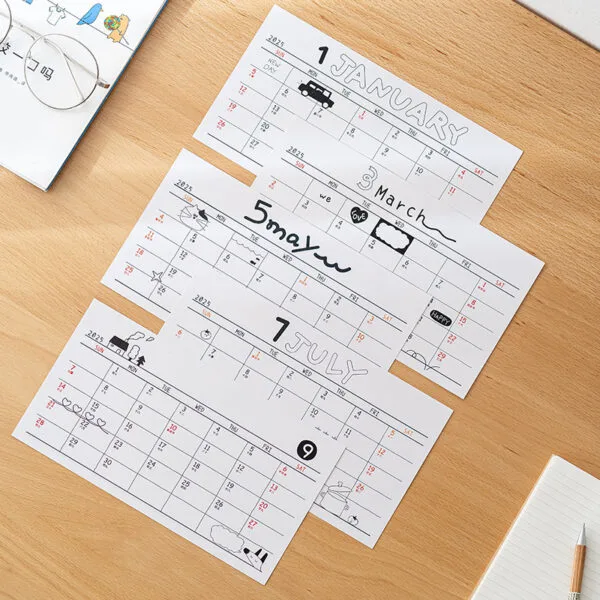 calendar stand 2-uses 2025 new calendar Student desk surface fun ornaments Notepad calendar photo frame