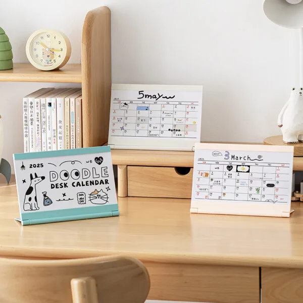 calendar stand 2-uses 2025 new calendar Student desk surface fun ornaments Notepad calendar photo frame