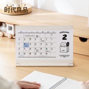 4-color photo frame calendar New-style cute desk calendar frame 2025 Cartoon creative small desk calendar Student desk top furnishings