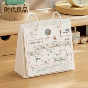 Desk Calendar 13-Page 2025 snake Year calendar cute cartoon desk calendar small figurine student plan page turning creative calendar shelf