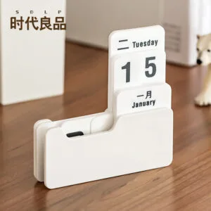3-turns plate Desk Calendar Simple multi-color creative small calendar perpetual calendar office desk calendar display rotating plastic PS desk calendar