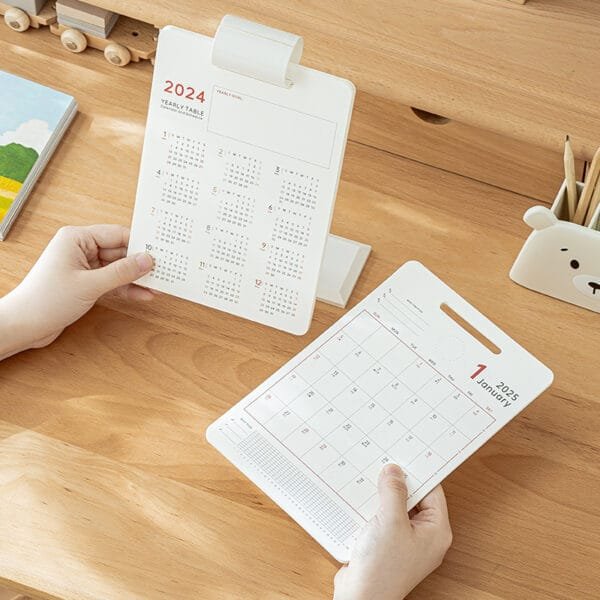 calendar stand 8-colors  2025 snake Year creative desk calendar ins style desktop calendar ornament calendar