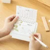 2-sides Desk calendar 2025 Simple desktop desk calendar ornaments Creative page turning Portable compact PP plastic calendar