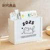 12-months Desk Calendar Pen Holder Desktop Creative Calendar 2025 desk calendar pen holder Multi-functional storage box Office clock in