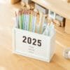 Desk Calendar 4-styles High appearance level pen holder Cute planning desk calendar Plastic pen barrel Desktop storage content