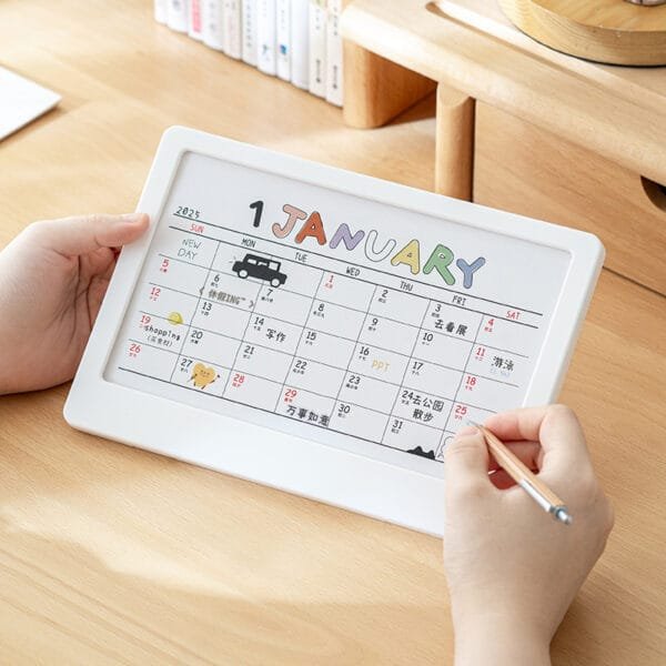photo frame calendar 12-months 2025 small desk calendar frame Little Fresh plan notepad Student desktop calendar creative ornaments