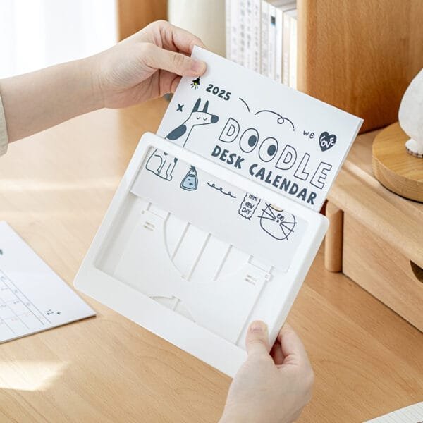 photo frame calendar 12-months 2025 small desk calendar frame Little Fresh plan notepad Student desktop calendar creative ornaments