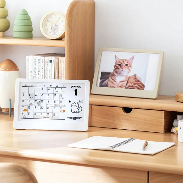 2025 photo frame calendar Student notepad Creative platform calendar Office desktop punching card display Student notepad