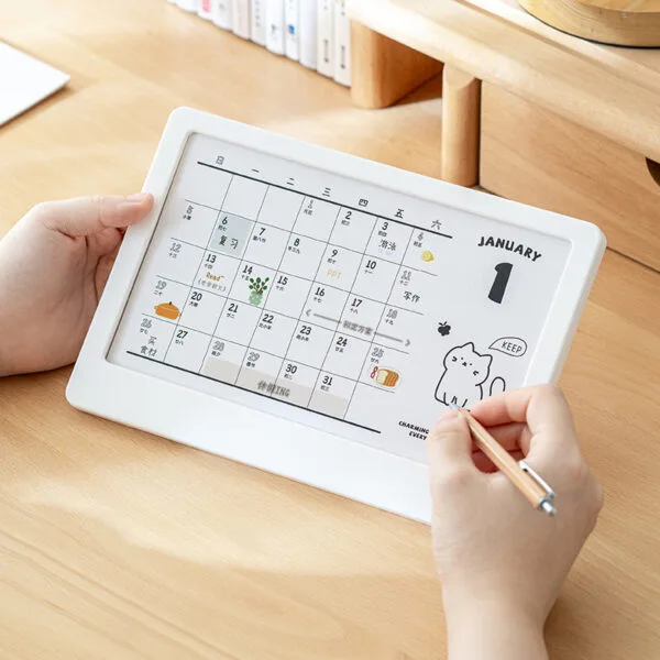 2025 photo frame calendar Student notepad Creative platform calendar Office desktop punching card display Student notepad