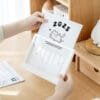 2025 photo frame calendar Student notepad Creative platform calendar Office desktop punching card display Student notepad