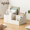 3-Lattice Plastic Placement Box Pen Holder Office Desk Table Partition Storage Box  Study Stationery