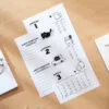 Calendar Pen Holder-360° rotation Large-capacity rotating pen holder Simple graffiti punch card notepad calendar Desktop multi-purpose storage
