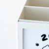 Calendar Pen Holder-360° rotation Large-capacity rotating pen holder Simple graffiti punch card notepad calendar Desktop multi-purpose storage